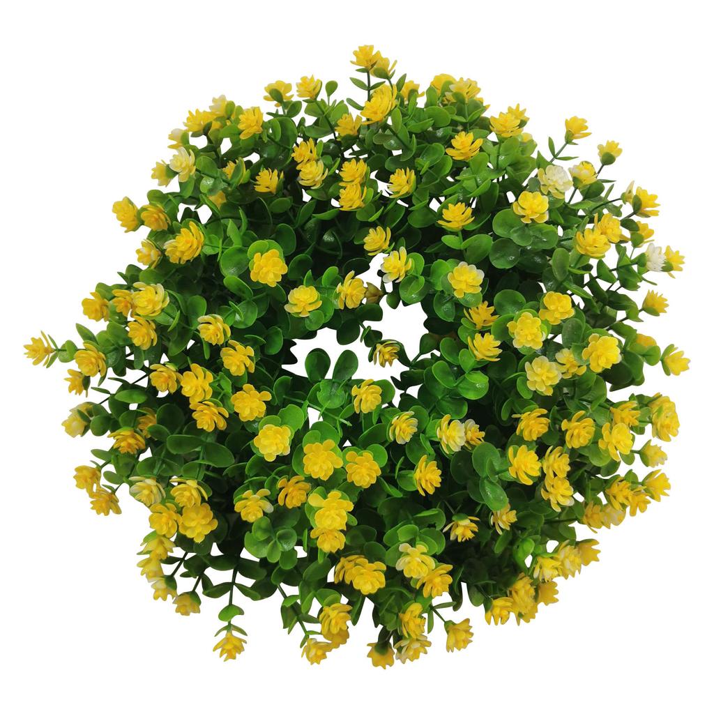 50cm Artificial Wildflower Wreath Handmade Colorful Spring Summer Floral Garland Background Wall Window Front Door Wedding Decor