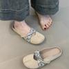 Summer New Baotou Women's Pig's Trotters Half Slippers Women Wear Gentle and Cool Slippers Outside Summer