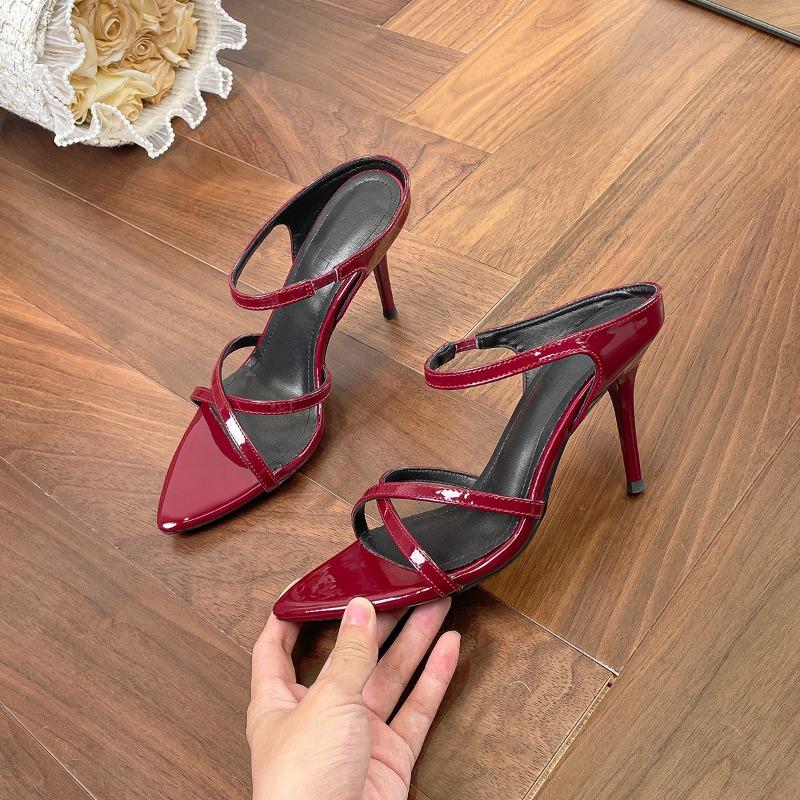 

-2 ladies heels high heels sandals women s summer word with thin heels pointed versatile 35