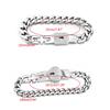 Ins 2 Pcs Couple Bracelets Novelty Lock for Key Bangle Bracelet Lover Heart Brac