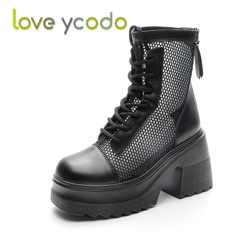 

Женские дышащие сандалии на толстом каблуке и толстой подошве с увеличенной сетчатой ​​тканью, модные повседневные крутые ботинки в стиле повседневного тренда 34 чёрный