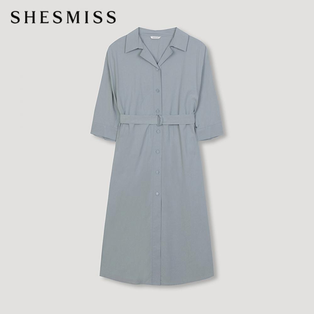

She S miSS Open CoLlar Shirt dreSS Swwopn22080 Ll light blue/55