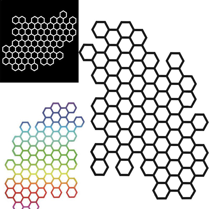 SEAMETAL Honeycomb Motorcycle Sticker Helmet Decals Helmet Stickers Waterproof