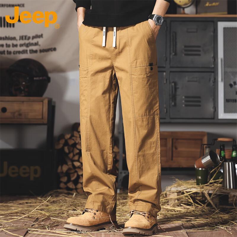 Jeep Men's Autumn/Winter Straight-Leg Casual Workwear Pants