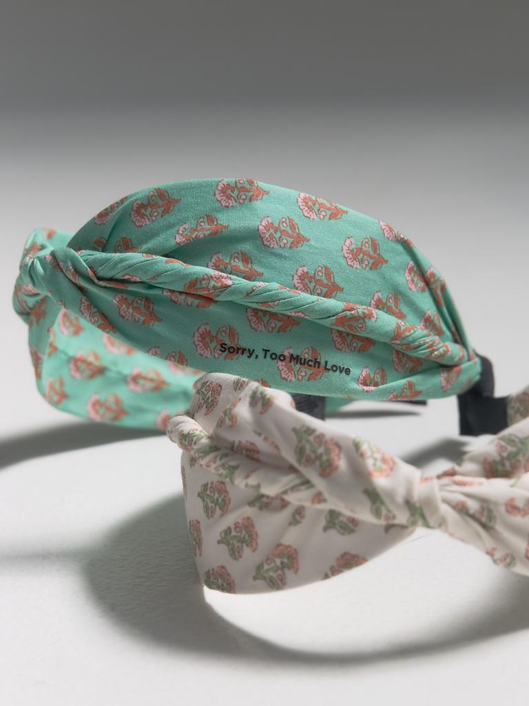Sorry, Too Much Love Twisted Garden Breeze Hairband_Mint
