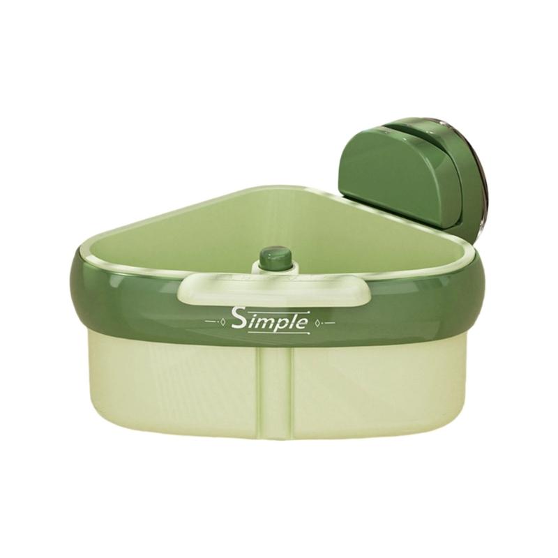 

Multi Purpose Suction Cup Sink Basket Food Strainer Vegetable Washer Durable ABS Drain Filter зелений