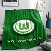 1 szt. Koc flanelowy z nadrukiem VfL Wolfsburg, Wysokiej jakości, Wygodny na wszystkie pory roku, Wystrój domu, Ciepło i komfort, Idealny na prezenty świąteczne101