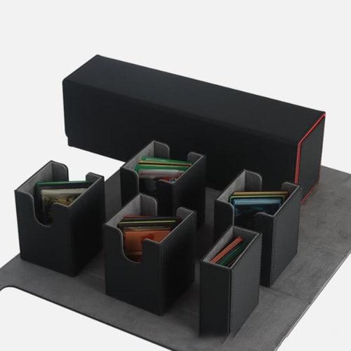 GUOOL Card Deck Box, Card Storage Box, Holds Over 400 Cards, Heavy-Duty, Card Deck Case, 5-in-1 Card Storage Case for Trading Cards