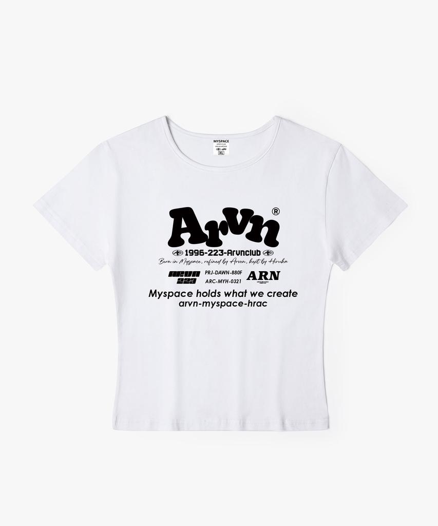 Aleubenkeulleob Arvn Multi-Logo Icon Women'S Slim Fit Short Sleeve T-Shirt