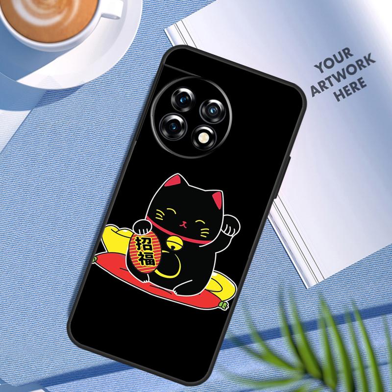 Lucky Cat Maneki Neko Japanese Case For OnePlus Nord 5 CE 2 3 4 Lite N30 OnePlus 11 12 13 15 12R 13R 10T 13T 9 10 Pro Cover