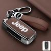 Leather Car Key Case Cover For Jeep Renegade hard steel 2016 Flip Folding Remote 4 Buttons Keyless Protection Shell Accessories AKU1