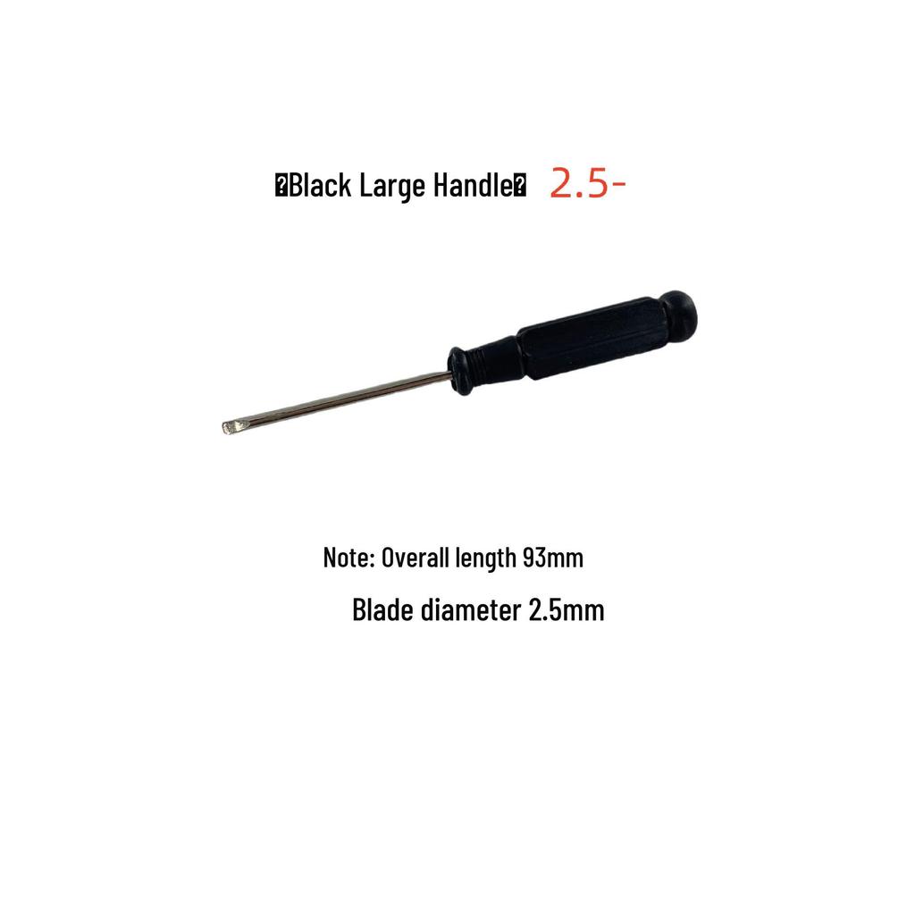 Black Handle Phillips/Slotted Screwdriver Set (2.0-5.0mm) for Toy and Small Appliance Repair
