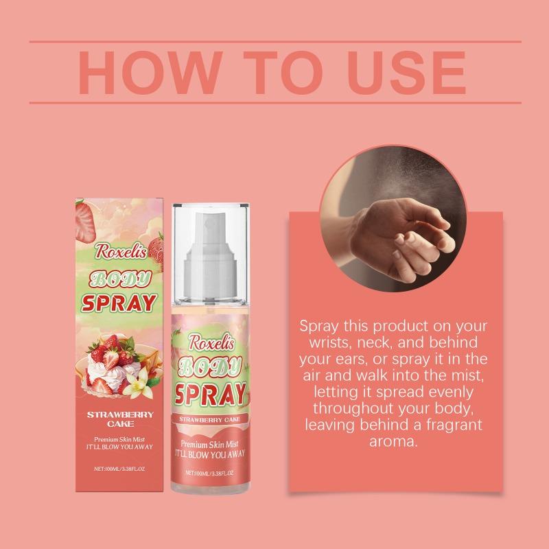 Body Fragrance Spray Long-lasting Fresh Fragrance with Soft Tone Stay Fragrance Multi-layered Light Elegant Perfume Spray