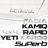 Adesivo Decorativo in Metallo 3D per Auto per Octavia Fabia Rapid 4x4 Kodiaq Superb Logo con Lettere Accessori Cofano Posteriore Parafango