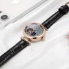 Luxury Automatic Mechanical Watch For Ladies Waterproof Blue Leather Strap Ladies Wristwatch Women Female