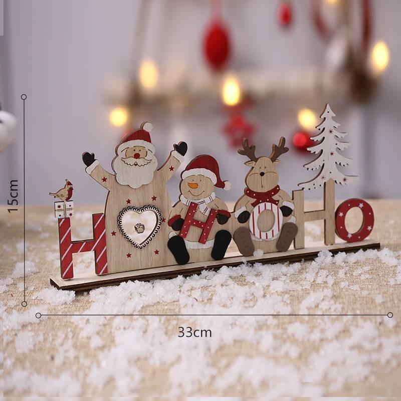Wooden Christmas Decorations The Xmas Elderly Tabletop Decoration Home Gift