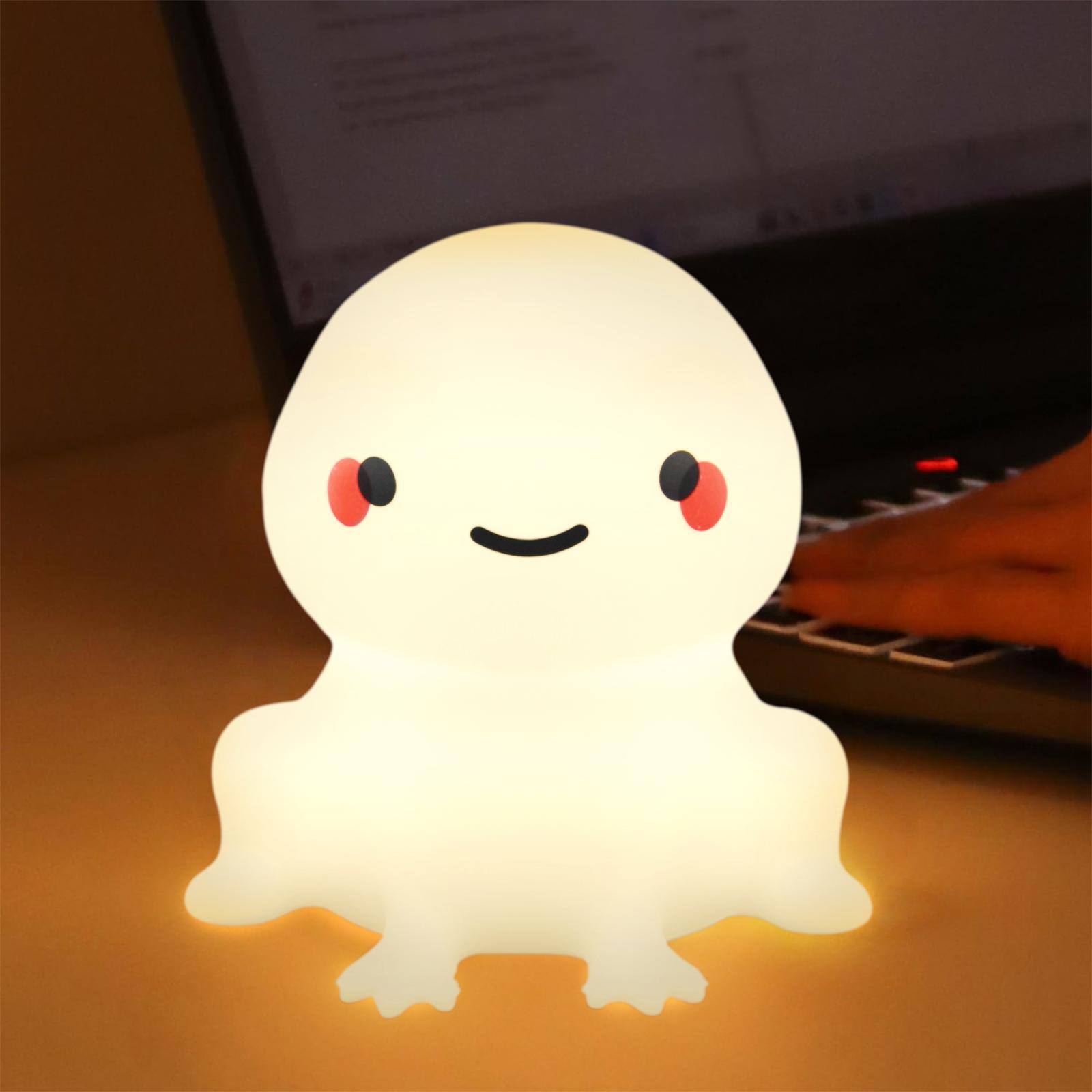 

Милый силиконовый ночник в виде единорога, овечки, хомяка, с RGB светодиодами, заряжаемый от USB, мультяшный, в виде животного, сенсорный, для декора детской спальни, подарок