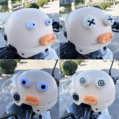 Motocyklová helma Klobásová ústa Dekorace Roztomilé plyšové samolepky Motokrosová helma Integrální helma Offroadová helma Dekor Cosplay Styling