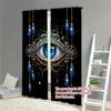 Evil Eye Nazar Amulet Style Pole Bag Curtains Bedroom Kitchen Decoration Home Living Room Curtain Set Of 2 Made Polyester Washable Area Ready