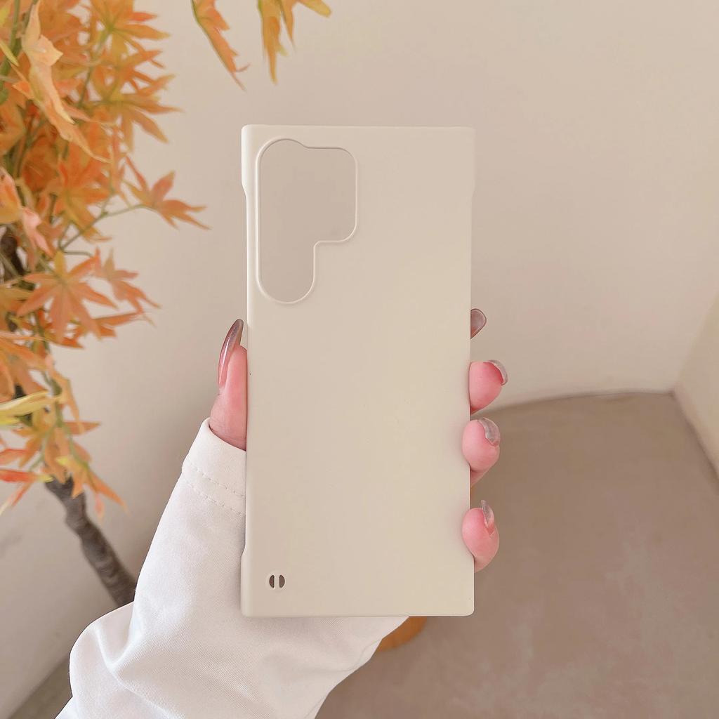 Slim Frameless Phone Case For Samsung Galaxy S24 S23 S22 S21 S20 FE S10 Note 20 Ultra 10 Plus Plastic Hard Matte Back Cover T03