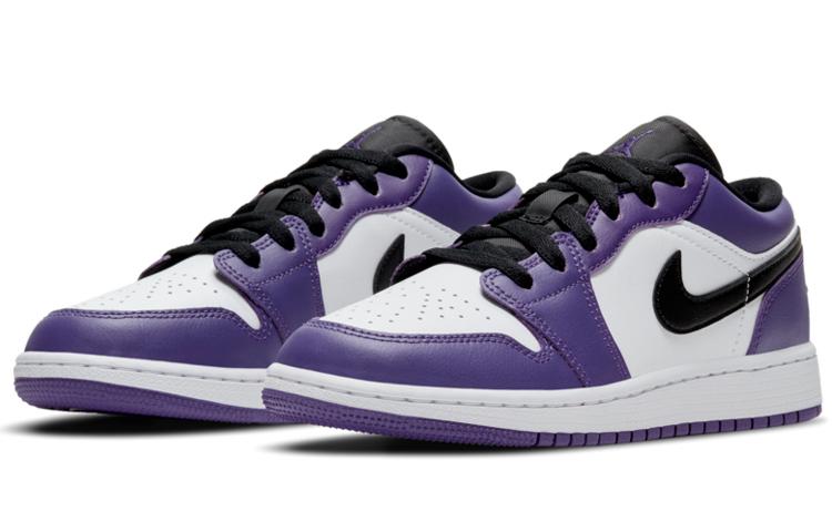 Jordan 1 Low Court Purple White GS 553560-500