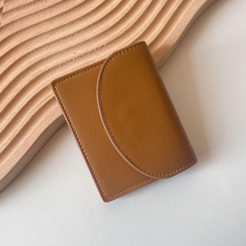 

Women S Change Bag Student, Solid Color Simple Card Bag, Multi-Functional Mouth Red Envelope, Large-Capacity Wallet. светло-коричневого