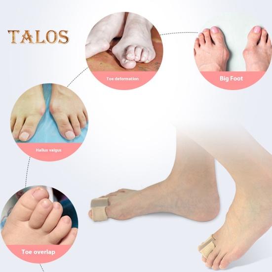 Zehenglätter, rutschfester Zehentrenner mit Doppelring für überlappende Zehen und Hallux Valgus, lindert Fußschmerzen, orthopädischer Ballenzehen-Korrektor für den ganzen Tag