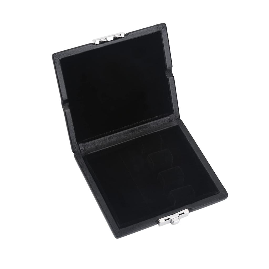 Akozon PU Leather Ver. Black Bassoon Reed Box Case with Throttle and 3 Reeds