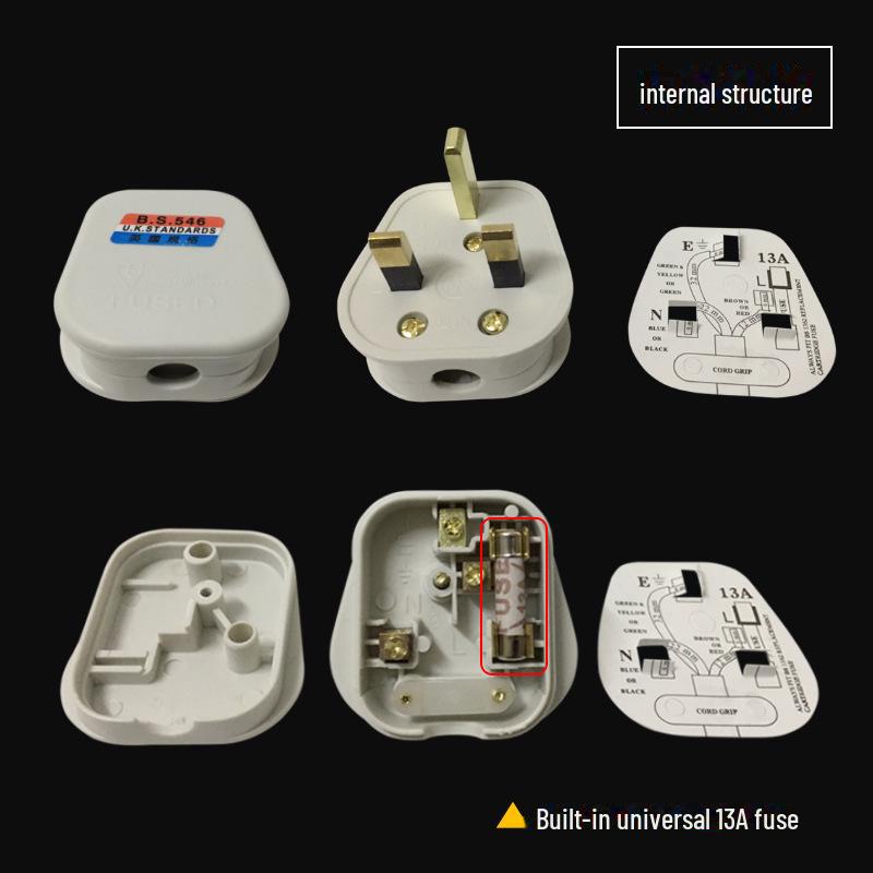 UK 13A Fused Plug - British Standard for UK, Hong Kong, Singapore