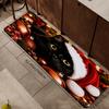1Pcs Anti Fatigue Kitchen Rugs, Handmade Flannel Cat Print Waterproof Non-Slip Thick Cushioned Mat Comfort Standing Mat