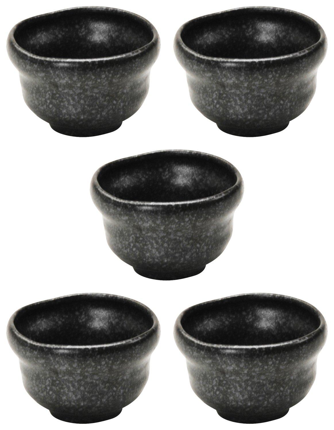Hayashikinnosuke Shoten Kinnosuke Mino Ware Sake Set of Oil Droplet Porcelain Sake Cups (Hayashi Store) Cups, 5, Pattern, 396-33-41E(5) чёрный