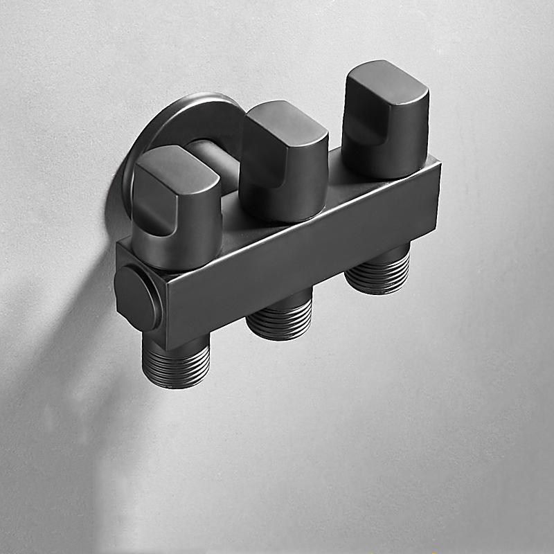 1PC Bibcock One In Three Outlet Angle Valve Brass 3-Way/4-Way Water Heater Toilet Multi-Function Faucet Thread G1/2'
