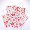 6Pcs Valentine'S Day Theme Paper Tote Bag Gift Bag Heart Shaped Love Bag Weddings Engagements Anniversaries Birthday Party