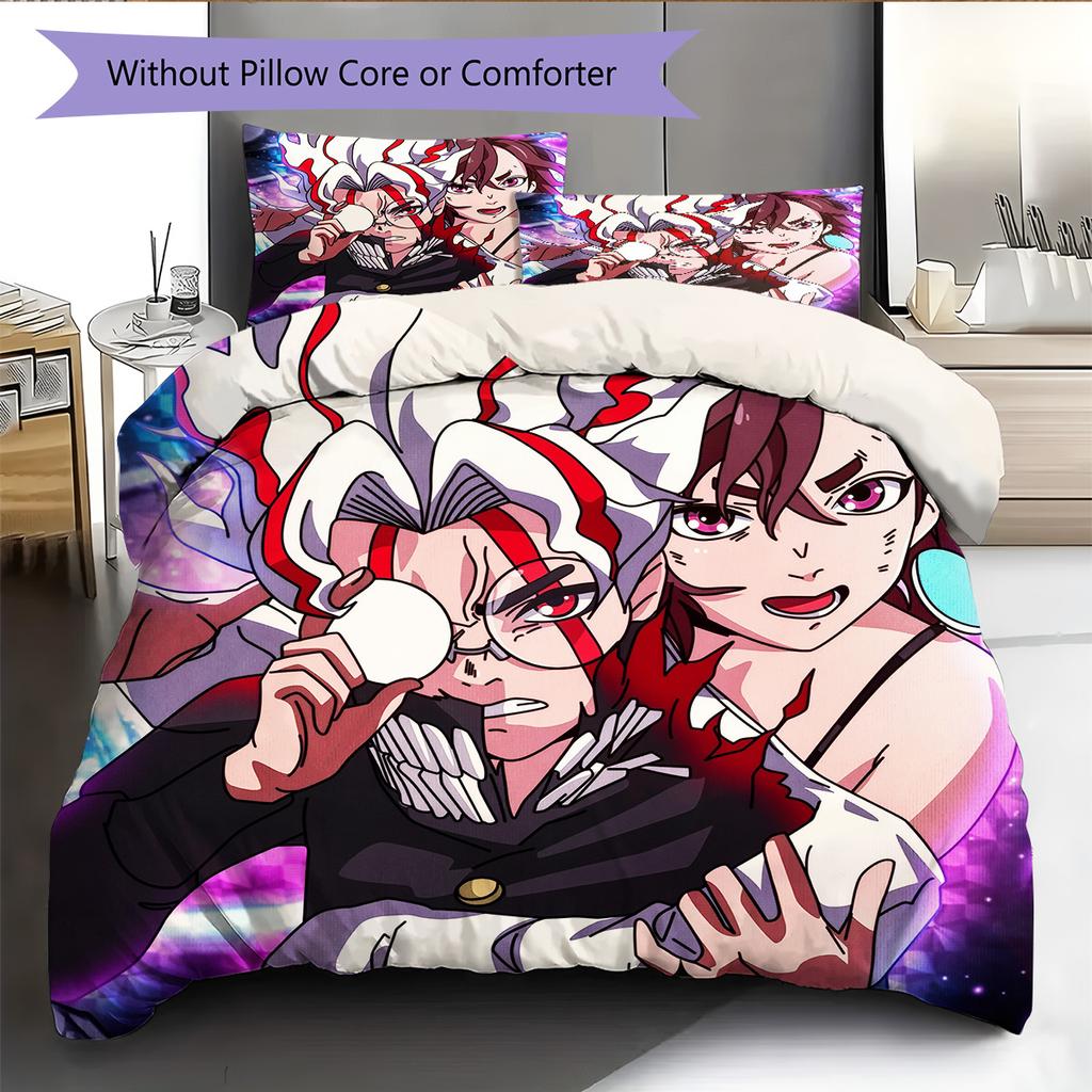 Momo  Pattern Bedding Quilt Set  Home Decoration  Gift (1 * duvet cover + 2 * pillowcase  without core)