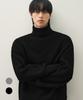 DRAW FIT Lambswool Hacci Turtleneck Knit [2 Colors]