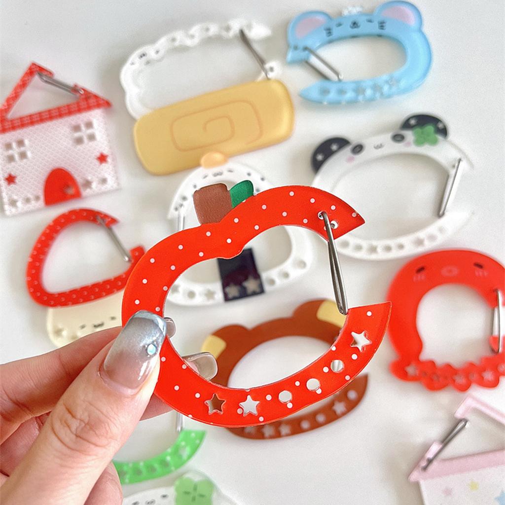 Kawaii Illustration Keychain Bag Charms Acrylic Pendant Decoration Carabiner Accessory for Backpack and Handbook Gifts