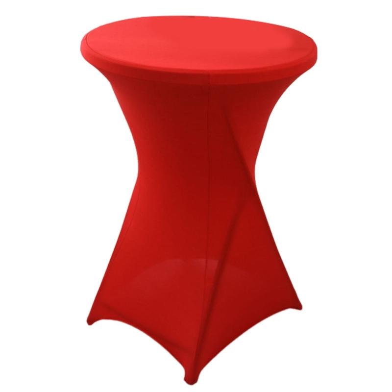 Cocktail Spandex Stretch Elastics Table Cover Square Corner Tablecloth Top Bars Table Cloth for Wedding Banquets