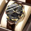 POEDAGAR Luxury Business Men Wristwatch Waterproof Luminous Date Week Man Watch Leather Quartz Simple Men's Watches Reloj Hombre