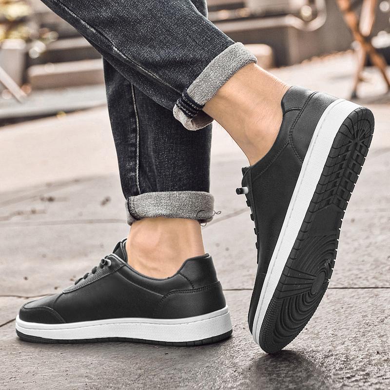 New Comfort Tenis Masculino Leisure Walk Male Sneakers Genuine Leather Mens Casual Shoes Stylish Flats Men Skateboard Footwear