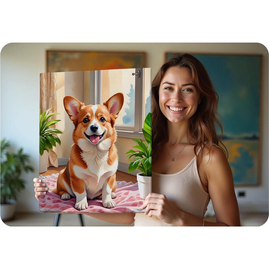 Paint By Number Picture 40X50 Cm Massido Corgi Dog