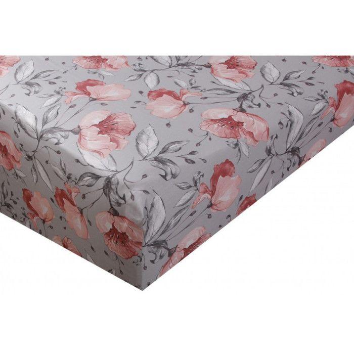 Fitted Sheet 100% "Combed Cotton Satin" / 80 Threads/cm² - Gray - 90 X 190 Cm 30 Cm Cap