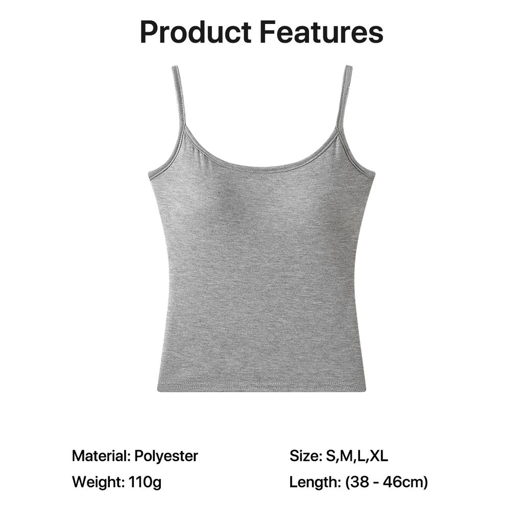 Women's Slim Fit Camisole Tank Top, Basic Sleeveless Cami, Casual Stretchy Vest for Daily Wear