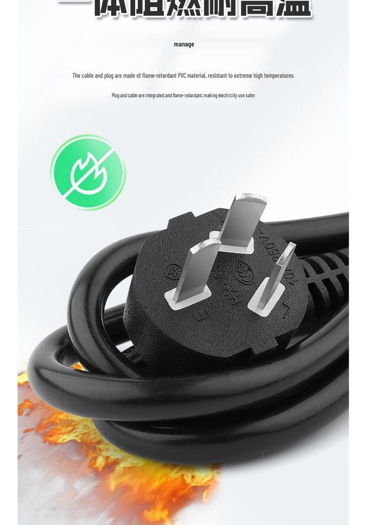 Three-Pin Clover-Shape Copper Power Cord for Appliances
