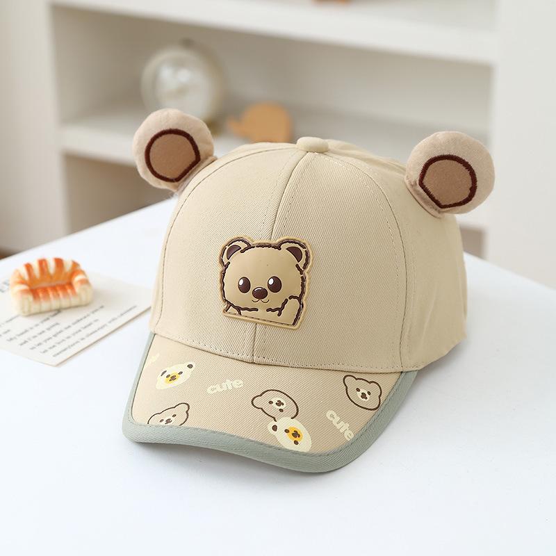 Cappellino da Baseball per Bambini con Orecchie d'Orso Cartone Animato – Carino Cappello Parasole per Bambini e Bambine