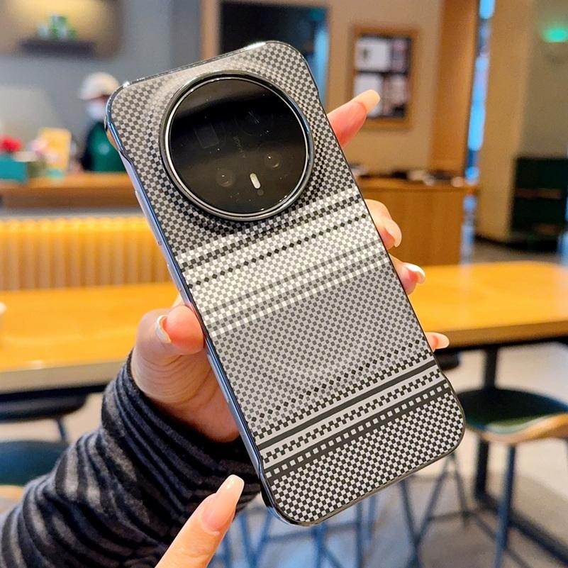 

Slim Frameless Electroplated Case For Honor Magic 8 Pro magic 8 7 Lite 7 pro X9c Plaid Pattern Magnetic Ring Protective Cover Honor Magic8 Pro