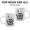 1pc 11oz White Ceramic Coffee Mug, Double-Sided Print, Funny Daily Cup for Hot Drinks, Home or Office, Nice Gift Choice for Friends or Family