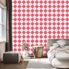 Wallpaper Basic Retro Checkered Coral and White 50x1000