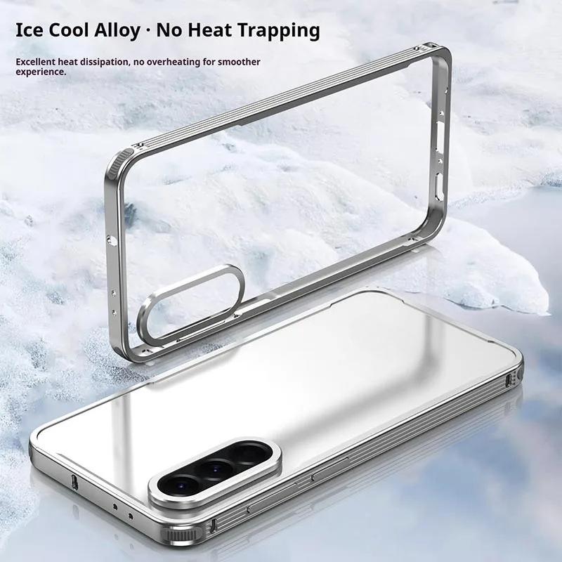 For Samsung Galaxy A56 A36 5G Mobile phone protective case with metal frame and camera protection For Galaxy S24 S25+ S24 Ultra