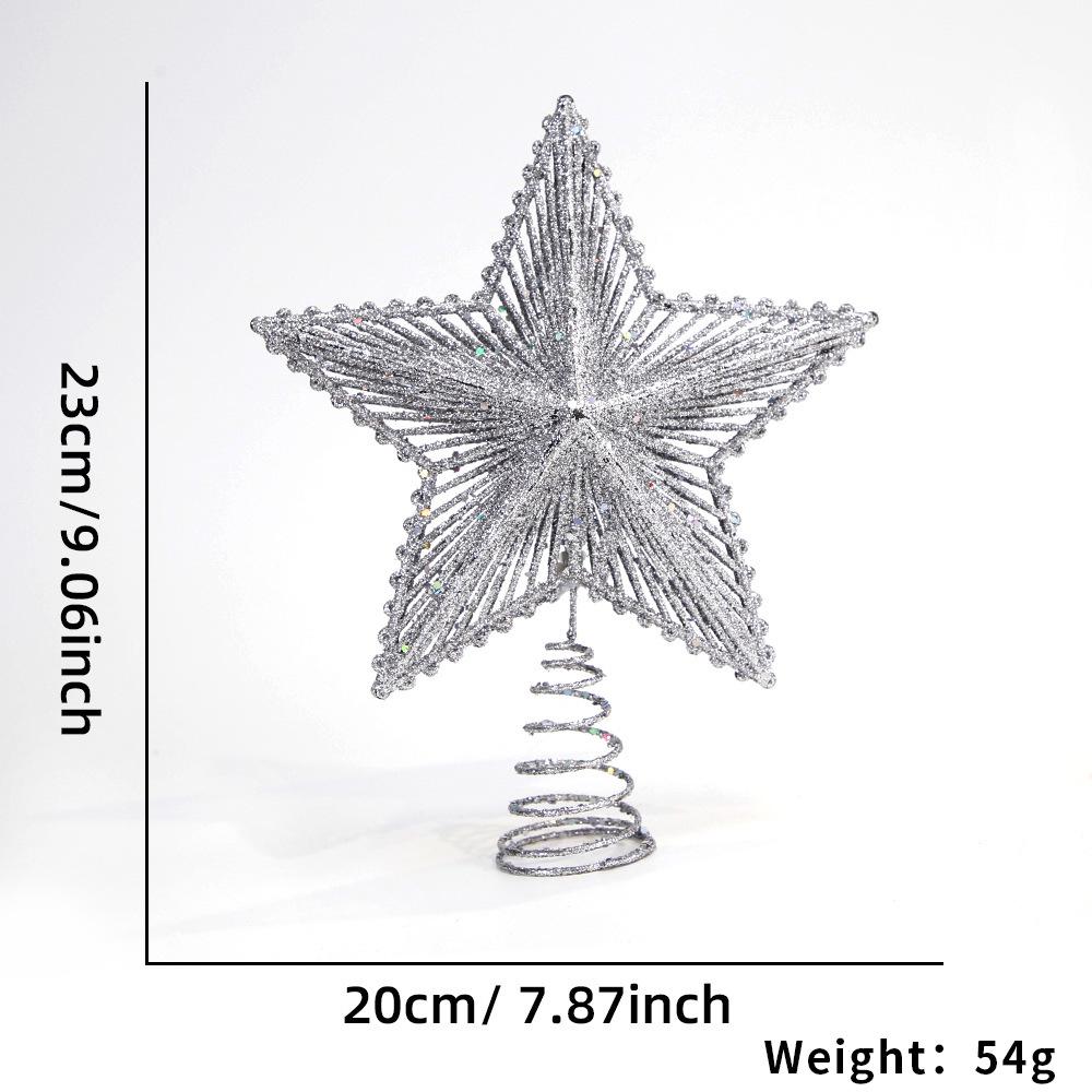 Pentagram Cutout 3D Star Christmas Tree Topper Ornament