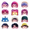 12PCS/Set Demon Hunters Party Decoration Paper Glasses Masks Po Cosplay Props Children's Happy Birthday Party Supplies
